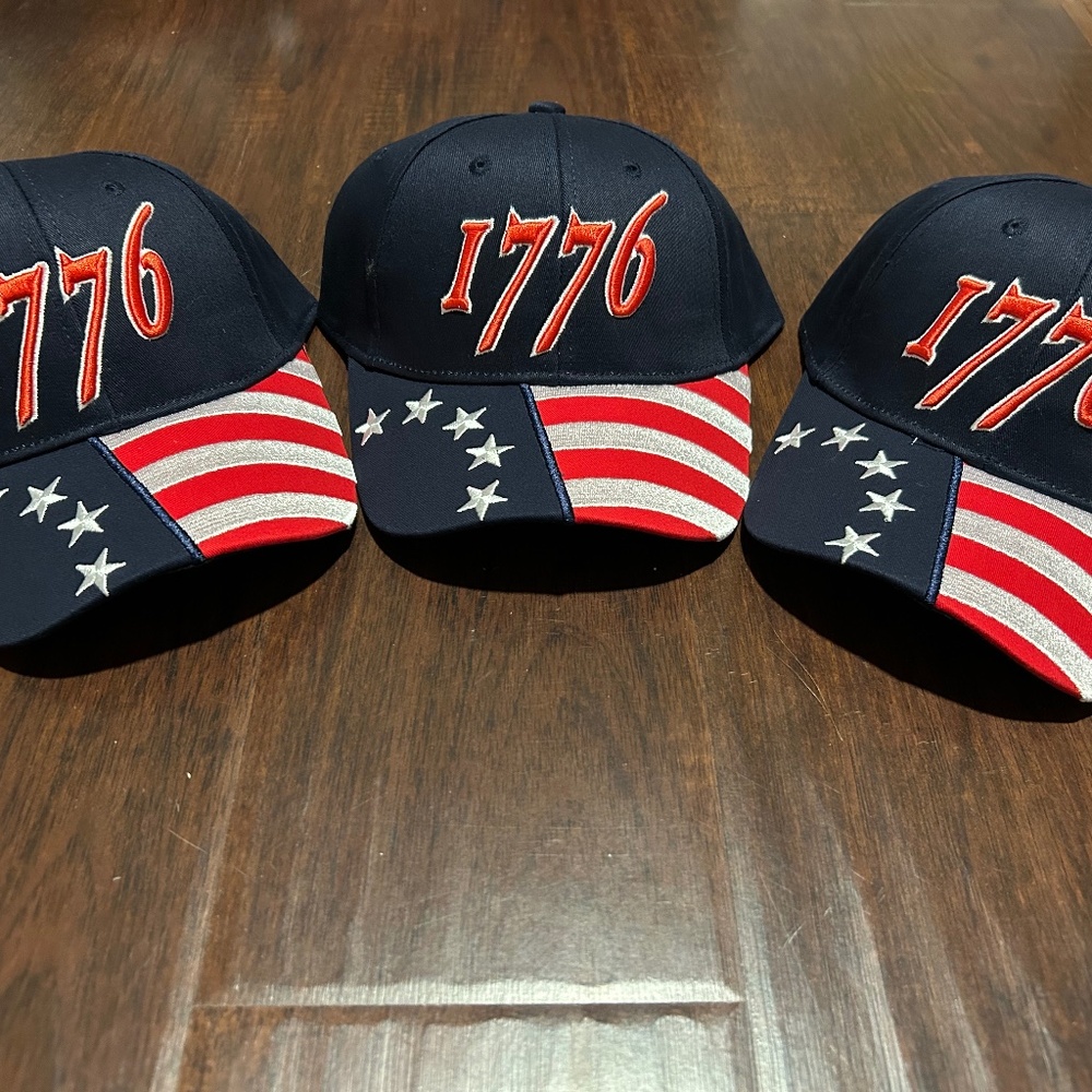 ALL THREE ball caps - brand-new! Would make great family photo.